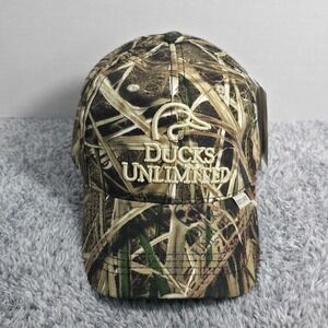 Ducks Unlimited Mossy Oak Shadow Grass Camo Adjustable Strapback Cap Hat Hunting